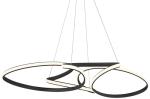 Helix Black Multi-Ring LED Ceiling Pendant Light