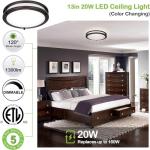 Hykolity 13 Inch Dimmable Flush Mount LED Light
