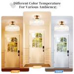 Larger Golden Semi Flush Mount Ceiling Light