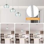 Adjustable Green Glass Pendant Light for Home