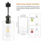 Modern E26 Track Lighting Heads with Glass Shade