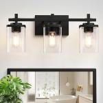 Spiglamm 3-Light Black Vanity Light Fixture