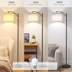 SUNMORY Modern Arc Floor Lamp with Adjustable Shade