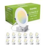 12 Pack 6 Inch Dimmable LED Recessed Lights