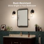 Modern Black LED Wall Sconce with Glass Shade