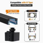 Modern E26 Track Lighting Heads with Glass Shade