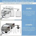 Brushed Nickel 3-Light Bathroom Vanity Sconces