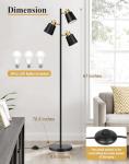 QiMH 67" Modern Tree Floor Lamp with 3 LED Bulbs