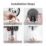 Modern Black LED Wall Sconce with Glass Shade