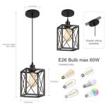 Modern Adjustable Black Pendant Light for Kitchen