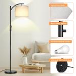 RottoGOON Dimmable Arc Floor Lamp - Black