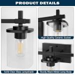 Spiglamm 3-Light Black Vanity Light Fixture