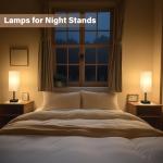 Set of 2 Bedside Table Lamps with Charging Port