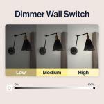 Black and Brass Industrial Adjustable Wall Sconce