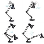Torchstar Adjustable Metal Desk Lamp with Clamp