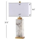 Modern White/Gold Alabaster LED Table Lamp