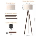 LEPOWER Mid Century Wood Tripod Floor Lamp