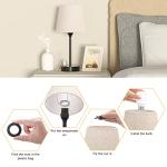 Set of 2 Touch Bedside Lamps with USB Charging