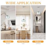 Adjustable Green Glass Pendant Light for Home