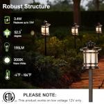 Hykolity Low Voltage LED Landscape Path Lights 6-Pack