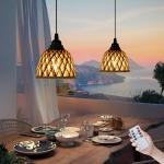 Bamboo Chandelier Pendant Light – 2 Pack