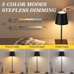 Cordless Rechargeable Touch Table Lamp - 2 Pack