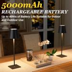 Cordless Rechargeable Touch Table Lamp - 2 Pack