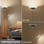SIBRILLE Dimmable 2-in-1 Floor Lamp with Remote