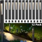SUNVIE 12-Pack Low Voltage LED Pathway Lights