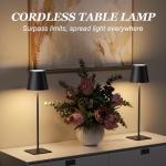 Cordless Rechargeable Touch Table Lamp - 2 Pack