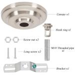 Heavy Duty Light Fixture Canopy Kit, Brushed Nickel