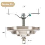 Heavy Duty Light Fixture Canopy Kit, Brushed Nickel