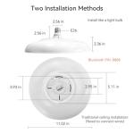 Smart Waterproof LED Ceiling Light with Bluetooth Speaker