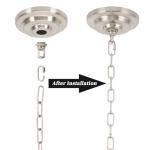 Heavy Duty Light Fixture Canopy Kit, Brushed Nickel