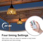 Bamboo Chandelier Pendant Light – 2 Pack