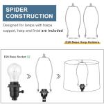 Gray Drum Lampshades Set of 2 for Lamps