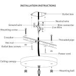 Sopffy 5.8-Inch Pendant Light Canopy Kit