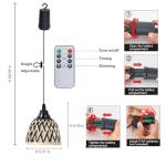 Bamboo Chandelier Pendant Light – 2 Pack