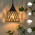 Bamboo Chandelier Pendant Light – 2 Pack