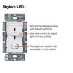 Lutron Skylark LED+ Dimmer Switch, White
