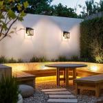 MATAMEYE Waterproof Outdoor Wall Lantern with Clear Glass