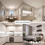 Dimmable White LED Strip Lights - 16.4ft Flexible