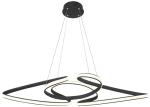 Helix Black Multi-Ring LED Ceiling Pendant Light