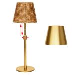 Gold Outdoor Rechargeable Cordless Table Lamp