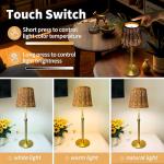 Gold Outdoor Rechargeable Cordless Table Lamp