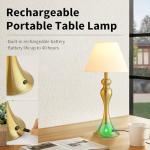 Mr. White Cordless Rechargeable Table Lamp - Gold