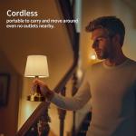 Cordless Dimmable Table Lamp with White Shade