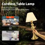 Mr. White Cordless Rechargeable Table Lamp - Gold
