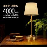 Cordless Rechargeable Dimmable Table Lamp - Gold