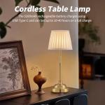 Cordless Rechargeable LED Touch Table Lamp - Bronze